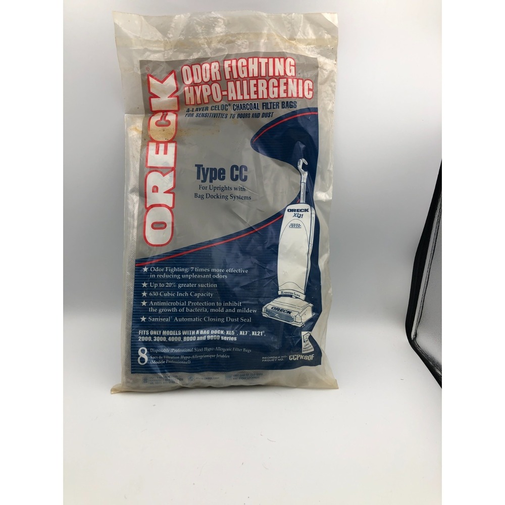 ORECK Type CC 4 Layer Celoc Charcoal Filter Type CC Vacuum Bags CCPK80F 10 total - Picture 5 of 7